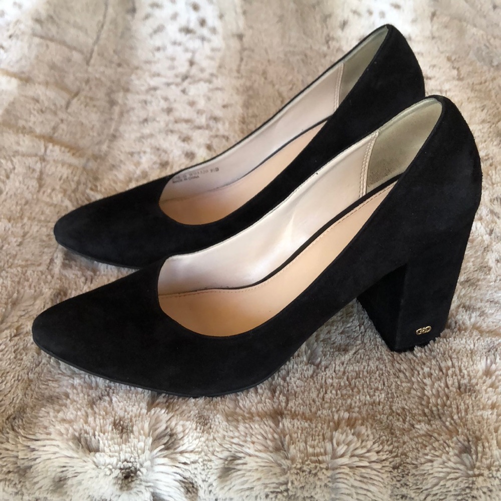ColeHaan Block Suede Pump